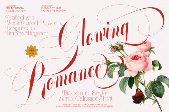 Embracing Modern Elegance with the Glowing Romance Typeface