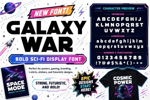 Galaxy War: A Futuristic Font for Bold Visuals