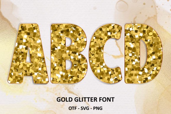Gold Glitter: A Font That Captures Pure Celebration