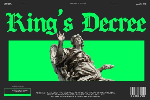 King's Decree: Commanding Attention with a Gothic Typeface