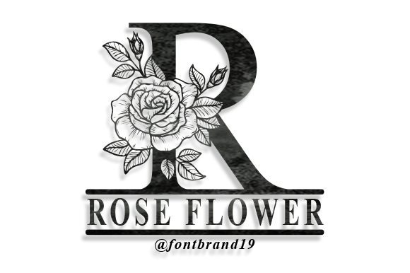 Split Rose Flower Monogram: Crafting Timeless Elegance