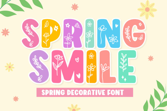 Spring Smile: A Bold, Adorable Font for Creative Projects