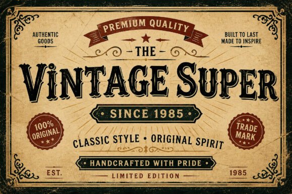 Vintage Super: Crafting a Bold, Nostalgic Brand Identity