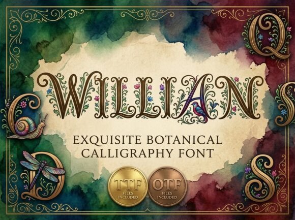 William: Ornate Floral Script for Elevated Design