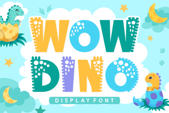 Wow Dino: A Creative Font with Spikes, Spots, and Prehistoric Charm